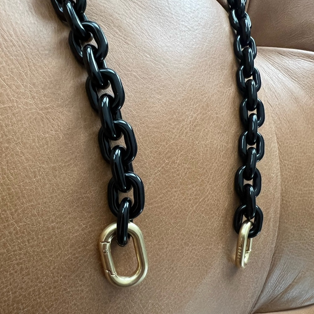 Clare V Shoulder Strap in Black Mini Resin - Picture 2 of 5